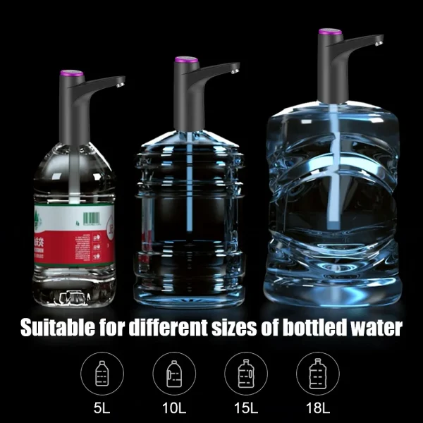 التلقائي موزع المياه الكهربائية USB الماسورة مضخة مياه زجاجة ماء جالون زجاجة الشرب التبديل أجهزة معالجة المياه