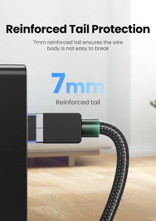 كابل إيثرنت UGREEN CAT 8 عالي السرعة مضفر 40 جيجابت في الثانية 2000 ميجاهرتز لشبكة Lan سلك RJ45 محمي داخلي لجهاز التوجيه PC PS5 مودم Xbox