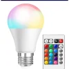 16 لون RGB لمبة LED متعدد الألوان لمبة E27 220 فولت الإضاءة المنزلية عكس الضوء 24 مفتاح التحكم عن بعد مصباح ذكي مصباح لتهيئة الجو
