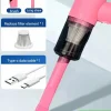 مكنسة كهربائية 3 في 1 مدمجة بالشفط والنفخ، مكنسة كهربائية لشحن USB، مكنسة كهربائية منزلية صغيرة للسيارة