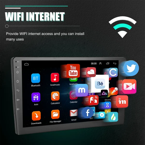 راديو ستيريو للسيارة من ESSGOO مقاس 9 بوصات 2 DIN مزود بتقنية Carplay يعمل بنظام الأندرويد وستيريو للسيارة وبلوتوث 64 جيجا ونظام تحديد المواقع والملاحة RDS وواي فاي وUSB FM DAB + CAM