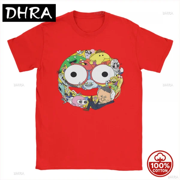 يبتسم الأصدقاء ليتل تشارلي أنيمي الكرتون الجرافيك تي شيرت خمر Harajuku نمط س الرقبة للجنسين عادية تي شيرت للرجال والنساء