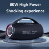 ZEALOT S97 80W مكبر صوت لاسلكي، مكبر صوت محمول خارجي، جودة صوت Hifi، اقتران مزدوج، شحن سريع، 16000 مللي أمبير.