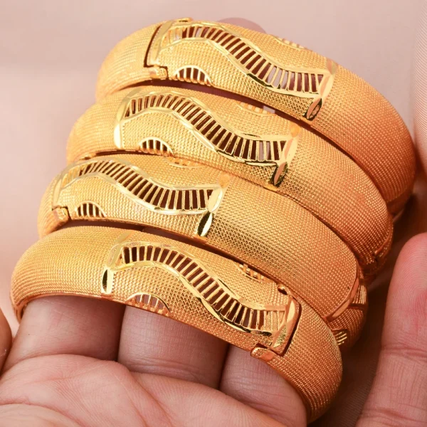 24k دبي الذهب اللون أساور للنساء دبي العروس