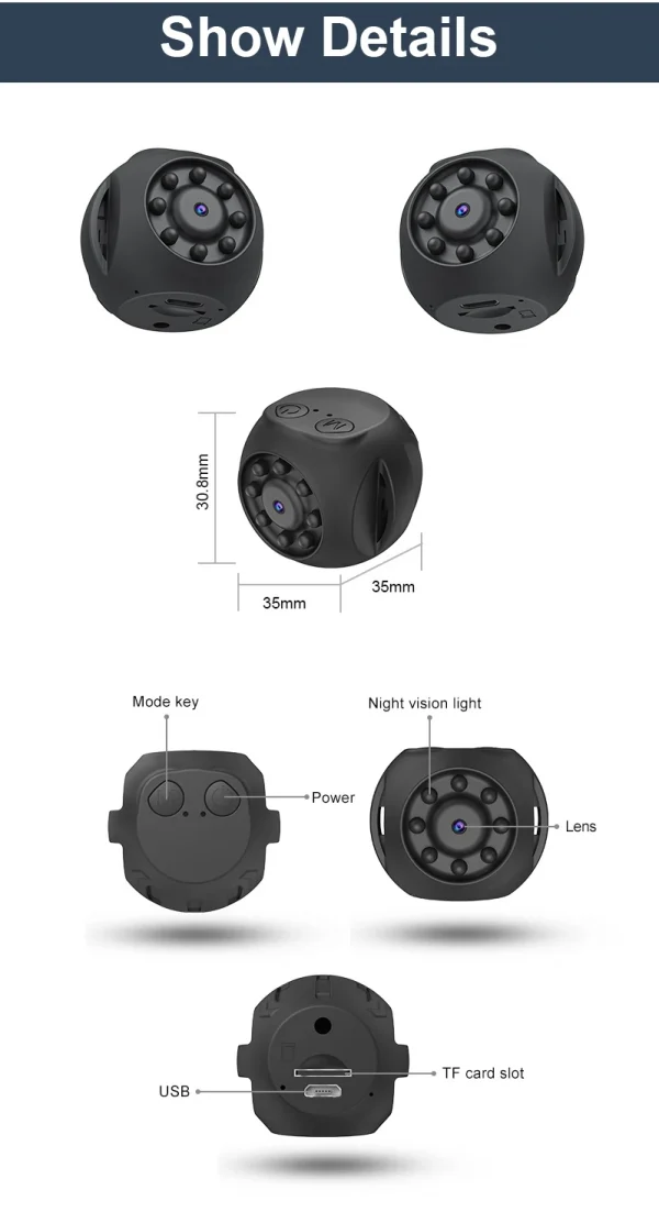 حار بيع كاميرا مراقبة صغيرة WK10 مجالسة الأطفال والحيوانات الأليفة كاميرا مراقبة محمولة كاميرا صغيرة مسجل فيديو