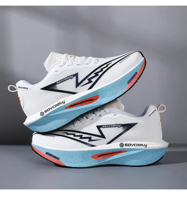 أحذية الجري المصنوعة من الكربون المتخصصة في الماراثون للرجال رياضية قابلة للتنفس وخفيفة الوزن للنساء أحذية رياضية مريحة مضادة للانزلاق