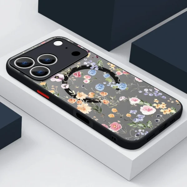 حافظة لهاتف آيفون اير 17 16 15 14 13 برو ماكس 12 برو 16 بلس 16e 11 لهاتف Magsafe مضاد للصدمات