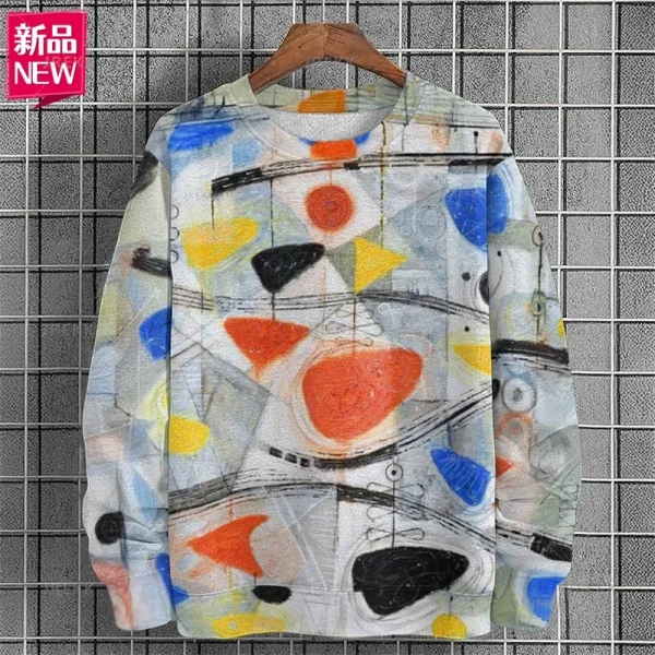 Harajuku 3D الملونة أنماط مجردة الطباعة بلوزات أزياء الأطفال