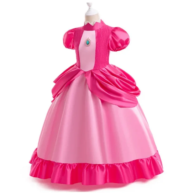 زي أميرة الخوخ للفتيات فستان الأميرات التنكري للأطفال في عيد الهالوين كرنفال فستان حفلات أعياد الميلاد لمدة 3-10 سنوات