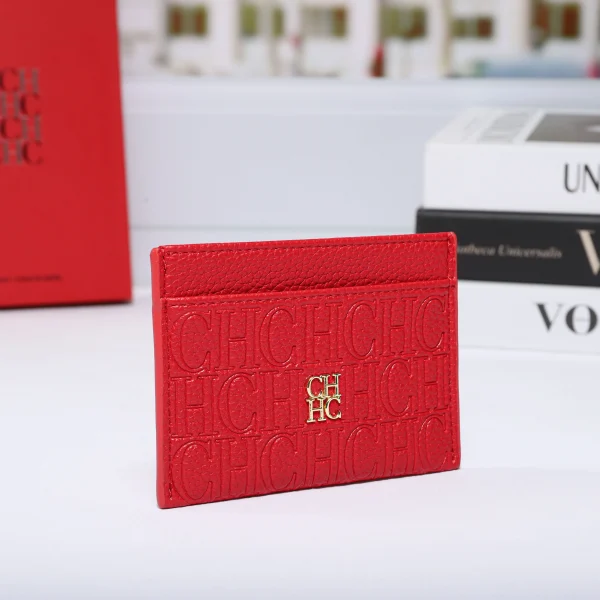 حامل بطاقات جديد من CH بنقش، محفظة بطاقة ائتمان رفيعة وبسيطة للنساء والرجال، حقيبة بطاقات هوية محمولة مع فتحات متعددة