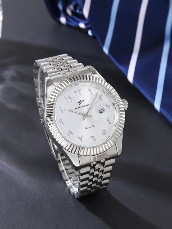 ساعة كوارتز رياضية من الفولاذ المقاوم للصدأ للرجال، ساعة يد فاخرة للأعمال، كرونوغراف Reloj للرجال والنساء، هدية عيد ميلاد