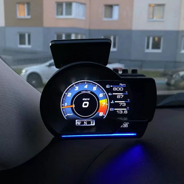 أحدث A501 شاشة عرض علوية للسيارة obd2 سيارة ذكية HUD مقياس توربو عداد المسافات الرقمي إنذار الأمن المياه والزيت درجة حرارة دورة في الدقيقة مقياس تلقائي