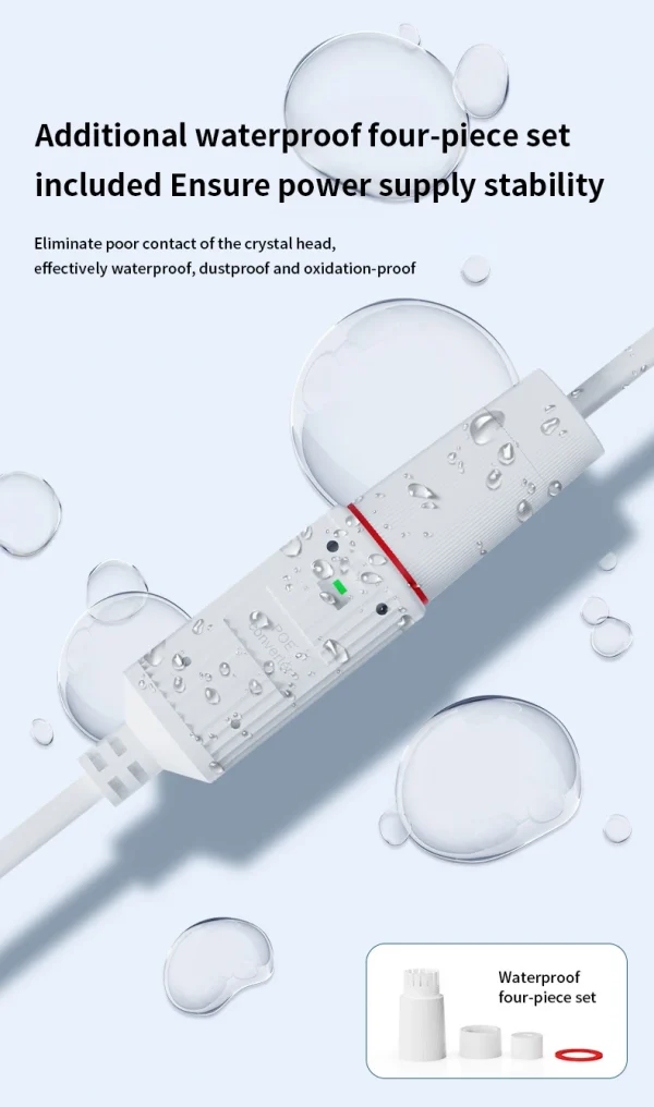 48V to 5V Water proof PoE Converter, RJ45 Port Output 5V/2A, IEEE802.3af/at for Passive 5V Devices