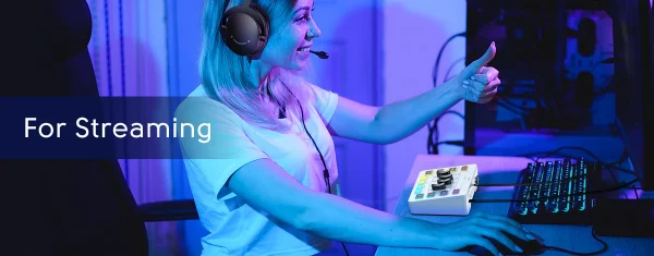 خلاط USB للألعاب من FIFINE مزود بـ 4 قنوات/واجهة ميكروفون XLR/RGB، خلاط صوت لبث الألعاب Podcast AmpliGame SC3W