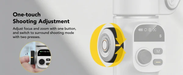 AOCHUAN Smart X2 3 Axis Gimbal Stabilizer للهواتف الذكية iPhone و Android Gimbal مع شاشة LED مدمجة لعمود التمديد