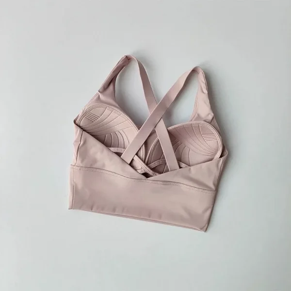 حمالة صدر رياضية مقاومة للصدمات للتمارين عالية الكثافة، كوب شامل، للجري، مجمعة، يوغا، جميلة للظهر وقابلة للتنفس للنساء