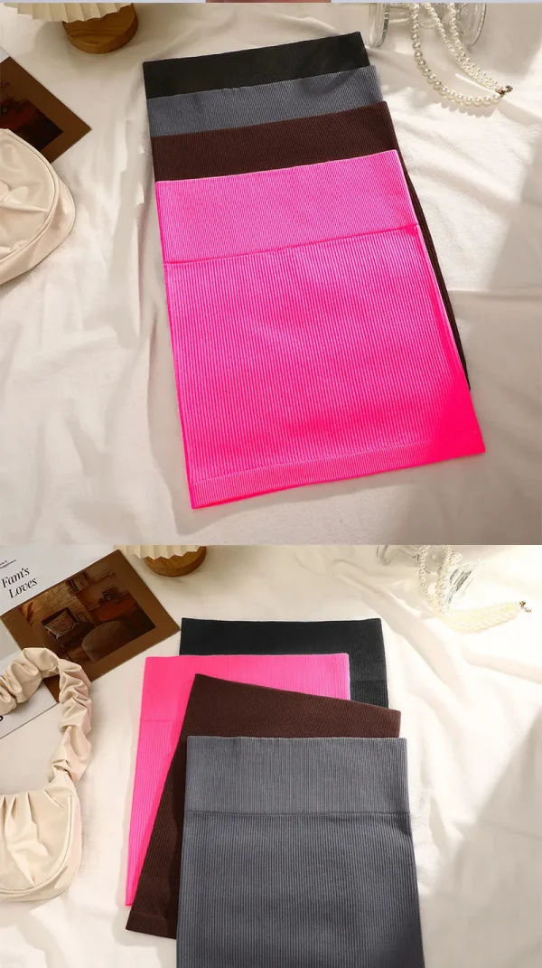 1 قطع الربيع الصيف جديد عالية الخصر مطاطا الأعمال المرأة البسيطة تنورة سوداء التخسيس محبوك نصف الجسم تنورة العمل المهني