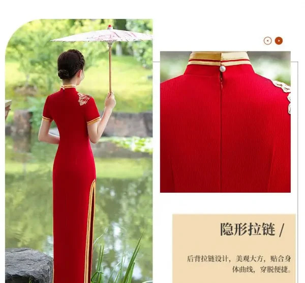 فستان الحفلات جديد تشيباو الساتان الإناث مشروط عرض أزياء مسرحية