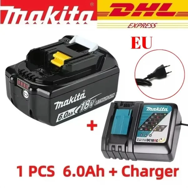 makita 18v battery Genuine 18V Makita 6Ah Makita Battery BL1840 BL1830B BL1850B BL1850 BL1860 BL1815 Replacement Lithium Battery