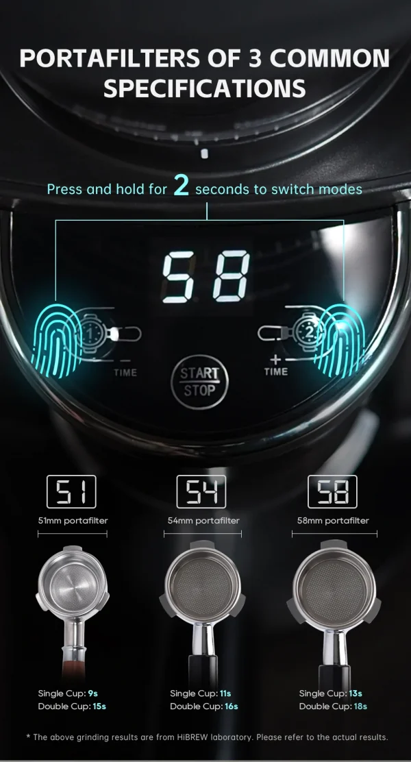 مطحنة قهوة HiBREW مطحنة قهوة كهربائية أوتوماتيكية مع 31 تروسًا لقهوة الإسبريسو الأمريكية صب فوق تخزين الفول البصري G3