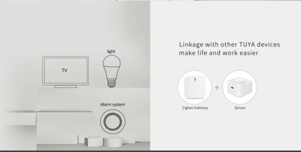 Tuya ZigBee 2in1 PIR مستشعر ذكي لسطوع الحركة كاشف الحركة البشرية مستشعر الضوء المدمج يعمل مع مساعد المنزل