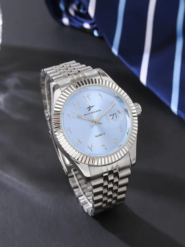 ساعة كوارتز رياضية من الفولاذ المقاوم للصدأ للرجال، ساعة يد فاخرة للأعمال، كرونوغراف Reloj للرجال والنساء، هدية عيد ميلاد