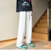 الخريف سراويل تقليدية الرجال موضة مستقيم منقوشة السراويل الرجال الشارع الشهير الهيب هوب فضفاض بنطال ذو قصة أرجل واسعة رجالي Vintage بنطلون M-3XL