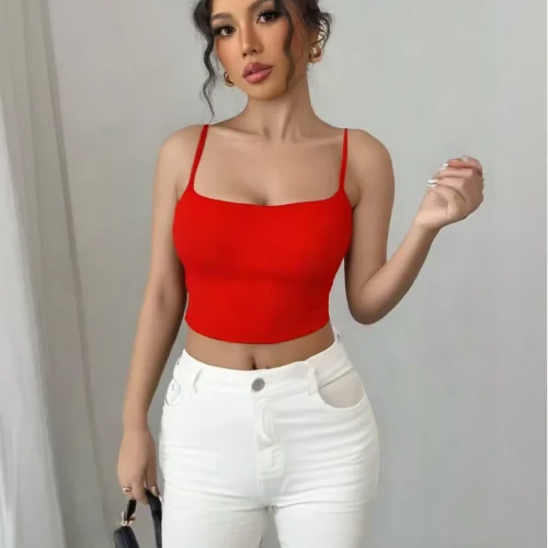 المرأة مثير عارية الذراعين منخفضة الرقبة بروتيل ملهى ليلي نمط الحفلات المألوف الأحمر ضيق المناسب سترة الملابس الداخلية الربيع والصيف