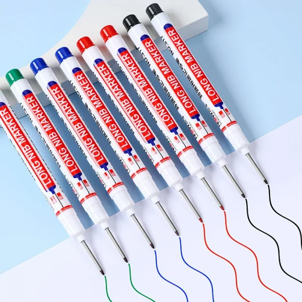 4 قطعة/المجموعة 20 مللي متر ثقب عميق طويل بنك الاستثمار القومي رئيس علامات للمعادن ثقب القلم مقاوم للماء الحمام النجارة الديكور متعددة الأغراض