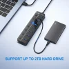 USB 3.0 Hub USB Hub 2.0 متعدد USB الفاصل Hub 100 سنتيمتر كابل طويل متوسع متعدد للكمبيوتر المحمول ملحقات الكمبيوتر محول USB
