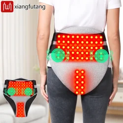 غلاف العلاج بالضوء الأحمر - 3 سرعات للحرارة والاهتزاز، يخفف آلام الورك وتشنجات الدورة الشهرية وعدم الراحة في البطن - لكبار السن/الرعاية اليومية