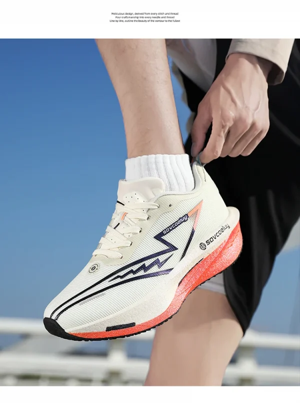 أحذية الجري المصنوعة من الكربون المتخصصة في الماراثون للرجال رياضية قابلة للتنفس وخفيفة الوزن للنساء أحذية رياضية مريحة مضادة للانزلاق