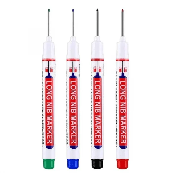 4 قطعة/المجموعة 20 مللي متر ثقب عميق طويل بنك الاستثمار القومي رئيس علامات للمعادن ثقب القلم مقاوم للماء الحمام النجارة الديكور متعددة الأغراض