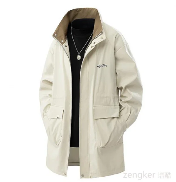 كبير الحجم خندق كبير الحجم الرجال مقطع طويل الربيع والخريف سترة غير رسمية فضفاضة حجم كبير معطف 7XL 8XL 9XL