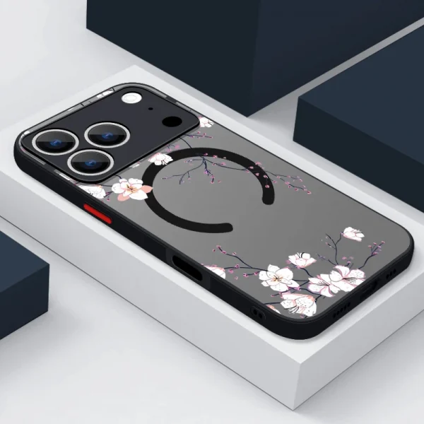 حافظة لهاتف آيفون اير 17 16 15 14 13 برو ماكس 12 برو 16 بلس 16e 11 لهاتف Magsafe مضاد للصدمات