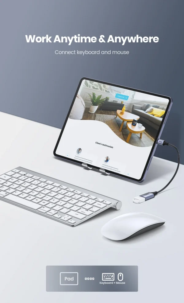 TOPK USB C إلى USB A Dapter OTG كابل نوع C ذكر إلى USB 3.0 2.0 أنثى كابل لمحول ماك بوك برو سامسونج نوع C