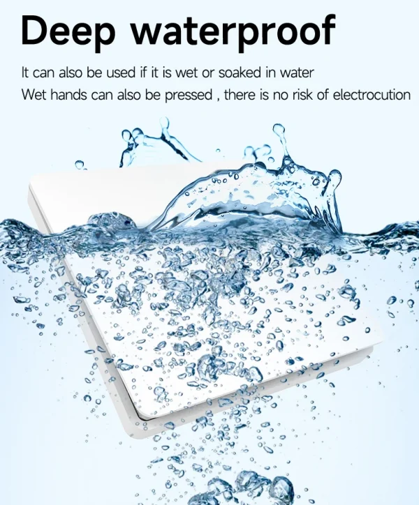 QX-305 Gray Self-powered wireless Remote Control Light Switch RF433Mhz 1/2 way Electric Switch