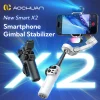 AOCHUAN Smart X2 3 Axis Gimbal Stabilizer للهواتف الذكية iPhone و Android Gimbal مع شاشة LED مدمجة لعمود التمديد