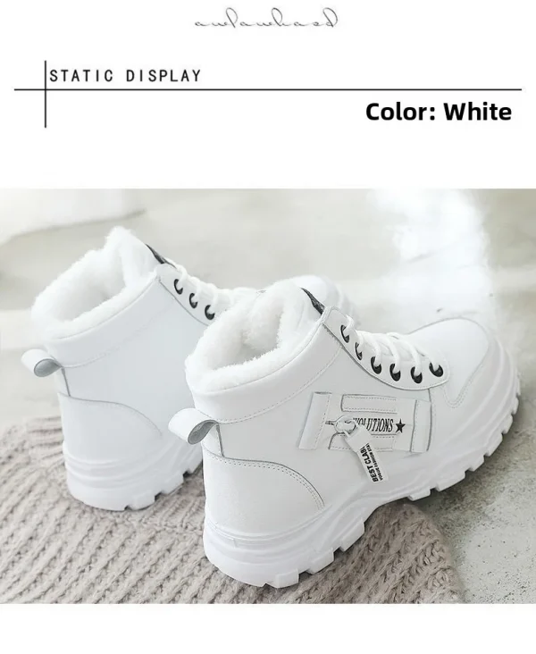 أحذية رياضية نسائية شتوية برباط للكاحل أحذية نسائية بكعب مسطح أحذية تشيلسي أو أنبوب لمواسم الخريف والربيع