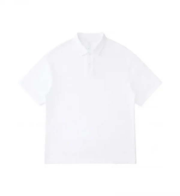 275 جرامًا من القطن الخالص بلون فضفاض قصير الأكمام قميص بولو قم بتخصيص تصميم نص الصورة الخاص بك للنساء والرجال