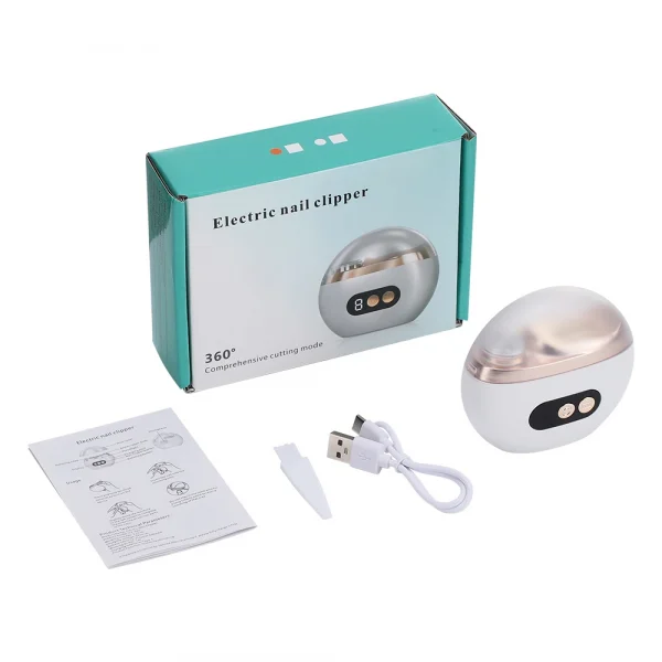 ماكينة قص أظافر كهربائية أوتوماتيكية، 2 في 1 قاطعة أظافر أوتوماتيكية ومطحنة تلميع للأطفال والكبار، ماكينة تشذيب أظافر 3 سرعات