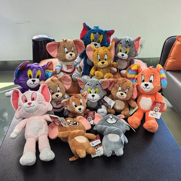 أنيمي توم وجيري ألعاب من نسيج مخملي شخصيات الفيلم الكرتون القط الفأر لطيف Plushies محشوة الحيوان ألعاب الدمى للأطفال هدية شحن مجاني