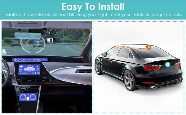 2/3 كاميرا واي فاي داش كام المقصورة جهاز تسجيل فيديو رقمي للسيارات 1080P الداخلية مركبة ثلاثية الاتجاه قناة Dvrs مسجل فيديو مسجل داشكام كاميرا الفيديو