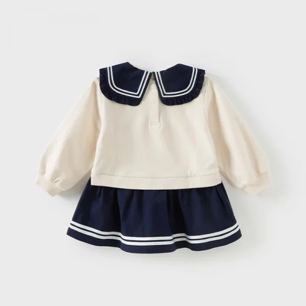 هودي أطفال ربيع 2025 ديف بيلا بطبعة جرو لطيف ولطيف للبنات، قميص مزيف على شكل قطعتين بأسلوب أكاديمي للحفلات DB1250891