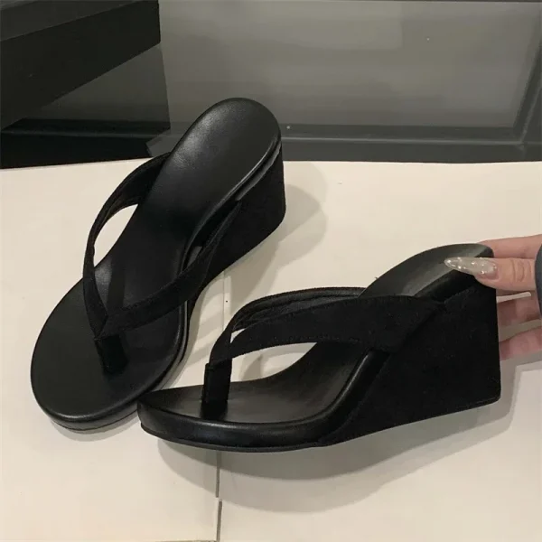 Eilyken الصيف ليوبارد طباعة كليب تو منصة أسافين النساء النعال موضة سميكة القاع عالية الكعب الوجه يتخبط الأحذية