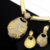 New Necklace And Earrings Set Unique Dubai Fashion Jewelry Nigeria Bride Wedding Party Gift