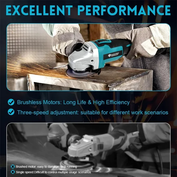 125/100 مللي متر فرش زاوية طاحونة تلميع آلة القطع اللاسلكي زاوية طاحونة أداة لماكيتا 18 فولت بطارية دبوس