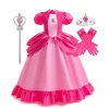 زي أميرة الخوخ للفتيات فستان الأميرات التنكري للأطفال في عيد الهالوين كرنفال فستان حفلات أعياد الميلاد لمدة 3-10 سنوات