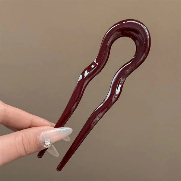 U-شكل الشعر شوكة موضة السلحفاة خلات الاكريليك دبوس الشعر هندسية أغطية الرأس الشعر العصي النساء الفتيات إكسسوارات الشعر