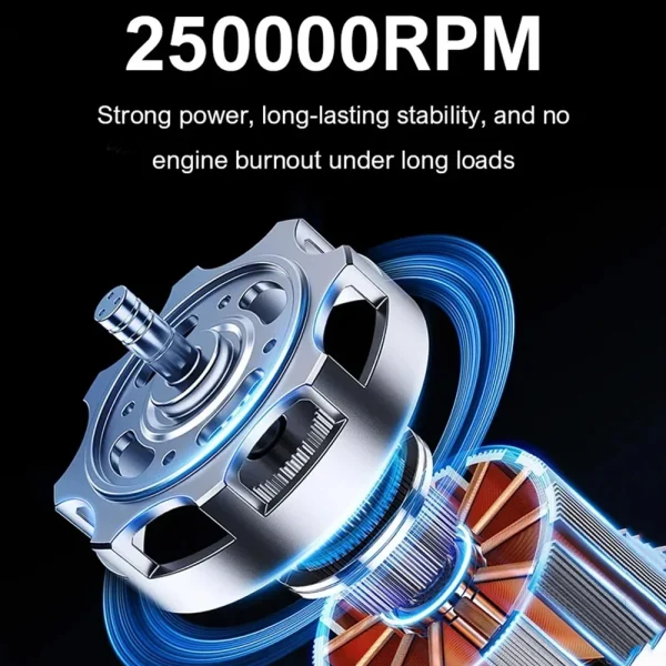 M18 فرش توربو منفاخ طائرة مروحة 400000 دورة في الدقيقة قوية الكهربائية المحمولة منظف الغبار 53 متر/الثانية نوع C شحن مروحة عنيفة